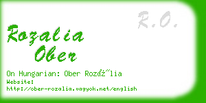 rozalia ober business card